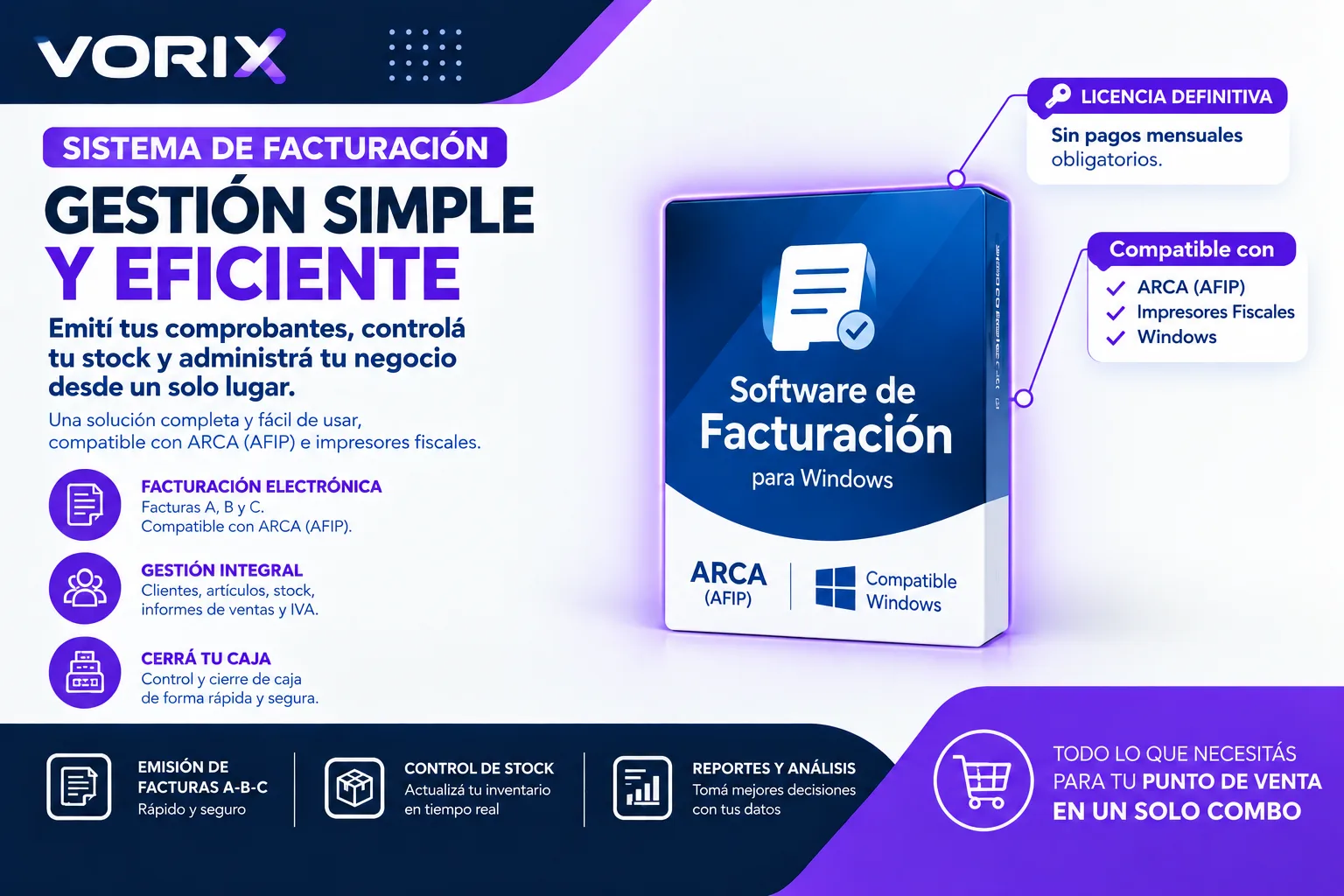 Kit Punto de Venta para Comercios: All In One Intel Celeron 15.6 + Lector USB + Sistema de Facturación