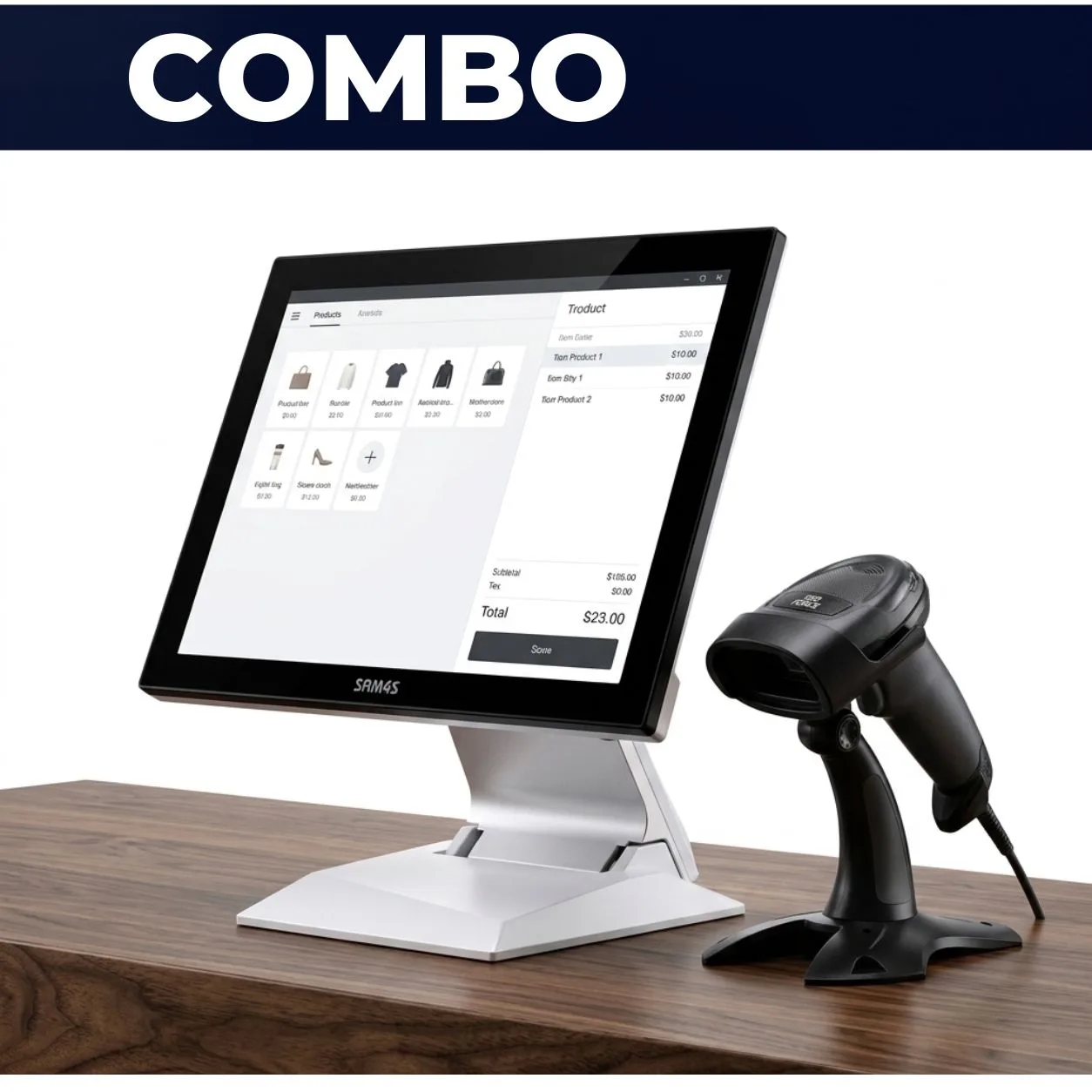 Kit Punto de Venta para Comercios: All In One Intel Celeron 15.6 + Lector USB + Sistema de Facturación