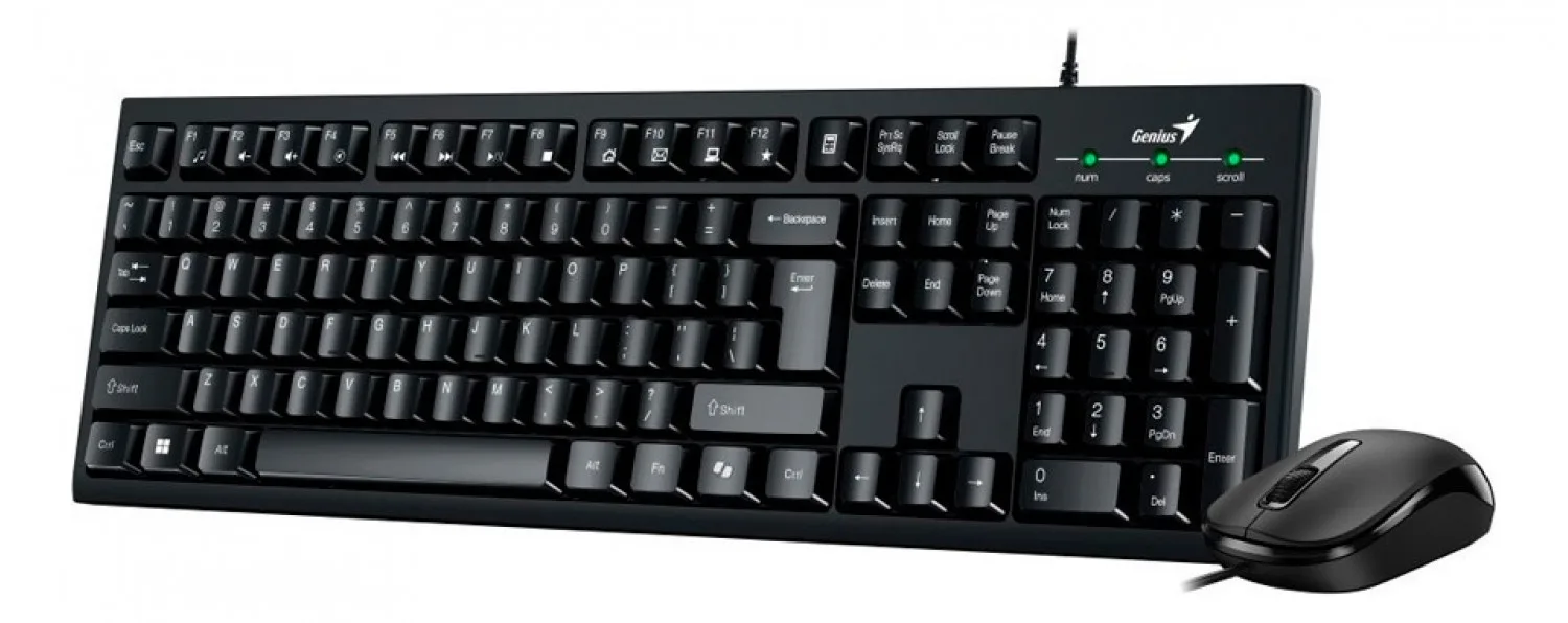 TECLADO + MOUSE COMBO USB GENIUS KM-100SE BLACK