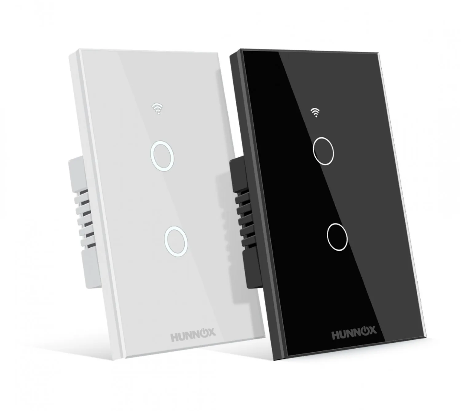 TECLA HUNNOX SMART TACTIL 2 CANALES NEGRO