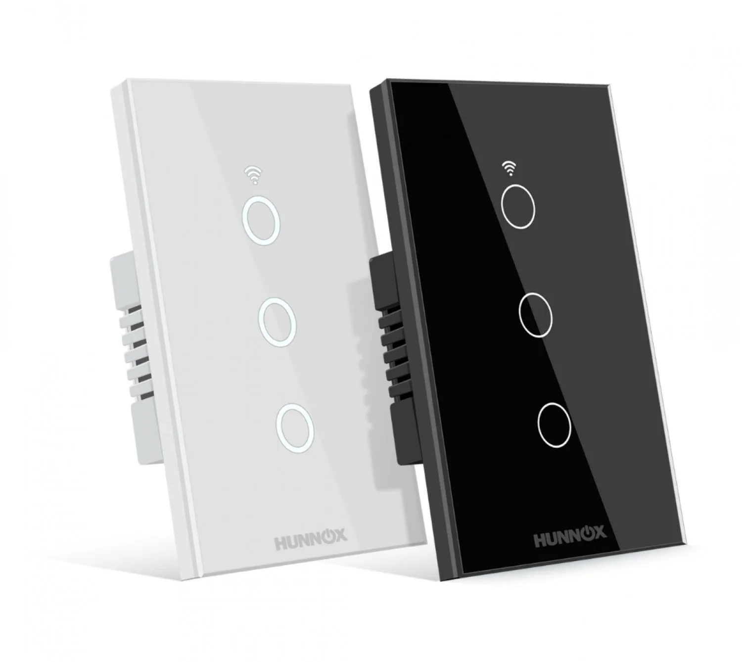 TECLA HUNNOX SMART TACTIL 3 CANALES NEGRO