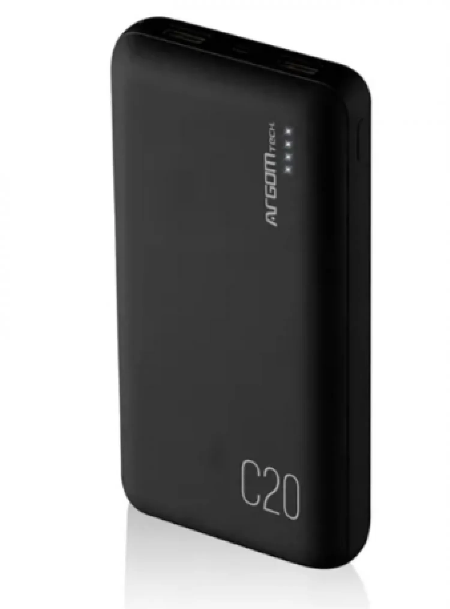 ACCESORIOS ARGOMTECH CARGADOR DE BATERIA EXTERNO C20 ALTA CAPACIDAD 21./2.0 BLACK
