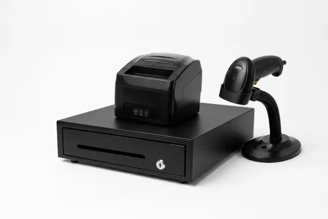 Solución POS Compacta 58mm: Impresora, Lector y Gaveta de Dinero